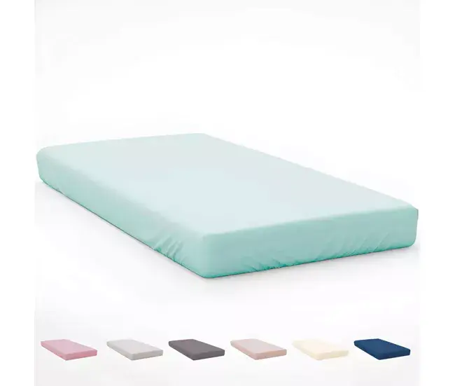 ICEHOME - Sábana bajera ajustable Cama 90 - Microfibra Poliéster - Fabricado en Españ - VERDE DEFINIDO Tamaño 90x200 cm