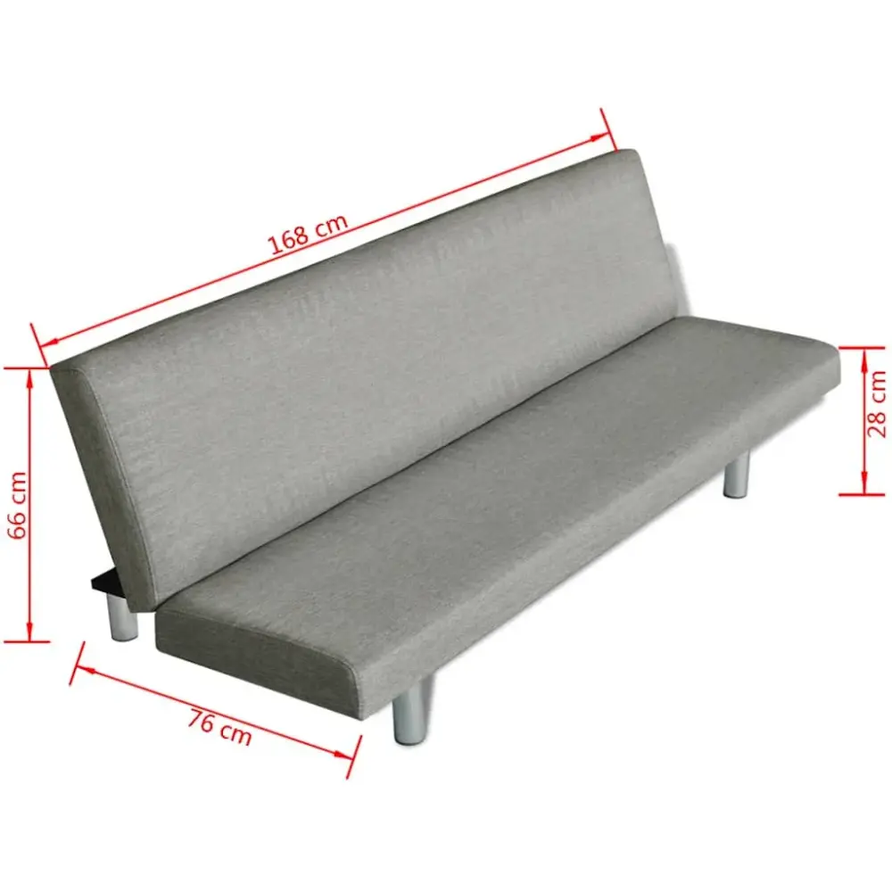 Orgánico y Ecológico Sofá cama Bolton 3 posiciones ajustables 30x168x82 cm