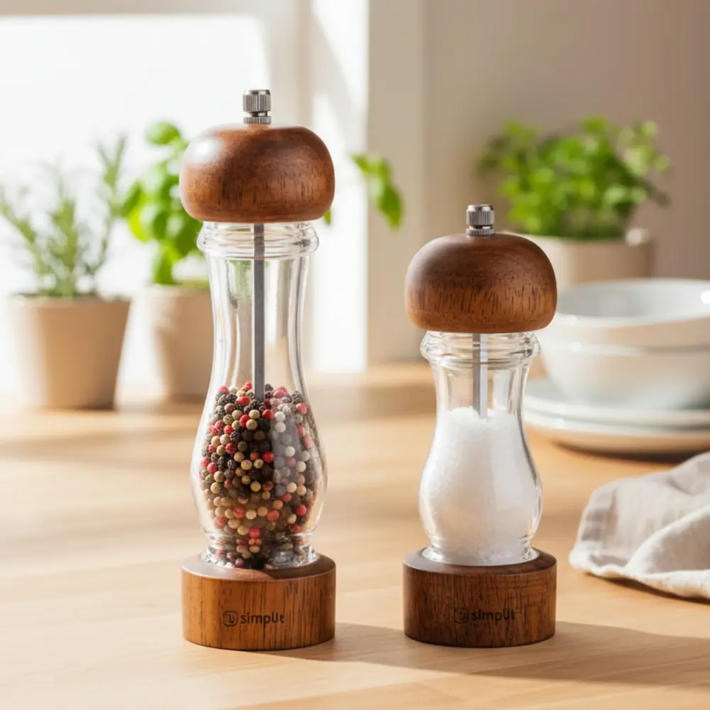 Set 2 Molinillos Sal Pimienta Madera Verona Simplit