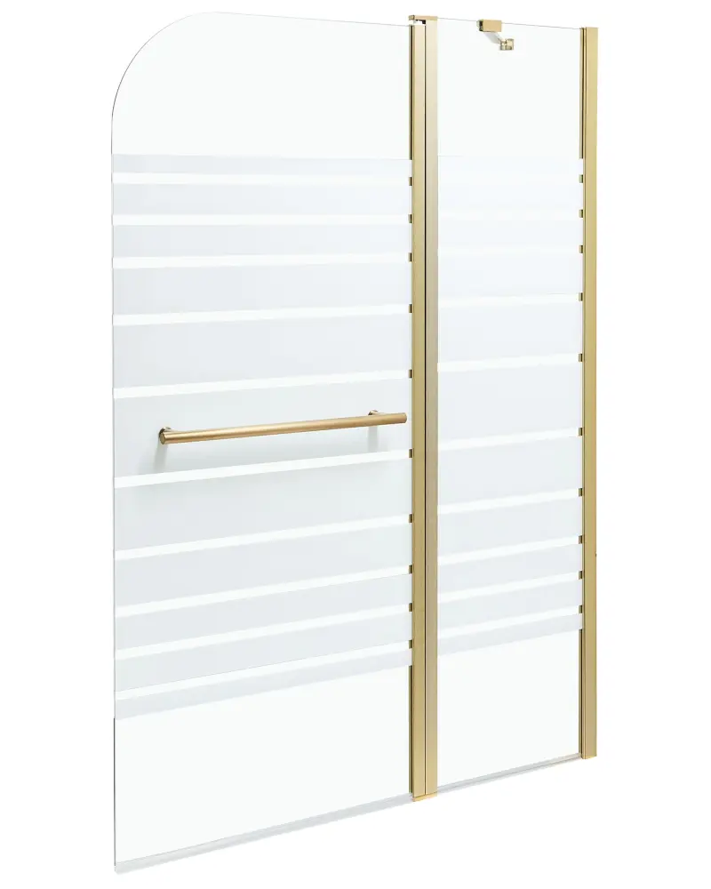 Shower Bath Screen 140 x 100 cm TUAPI Gold