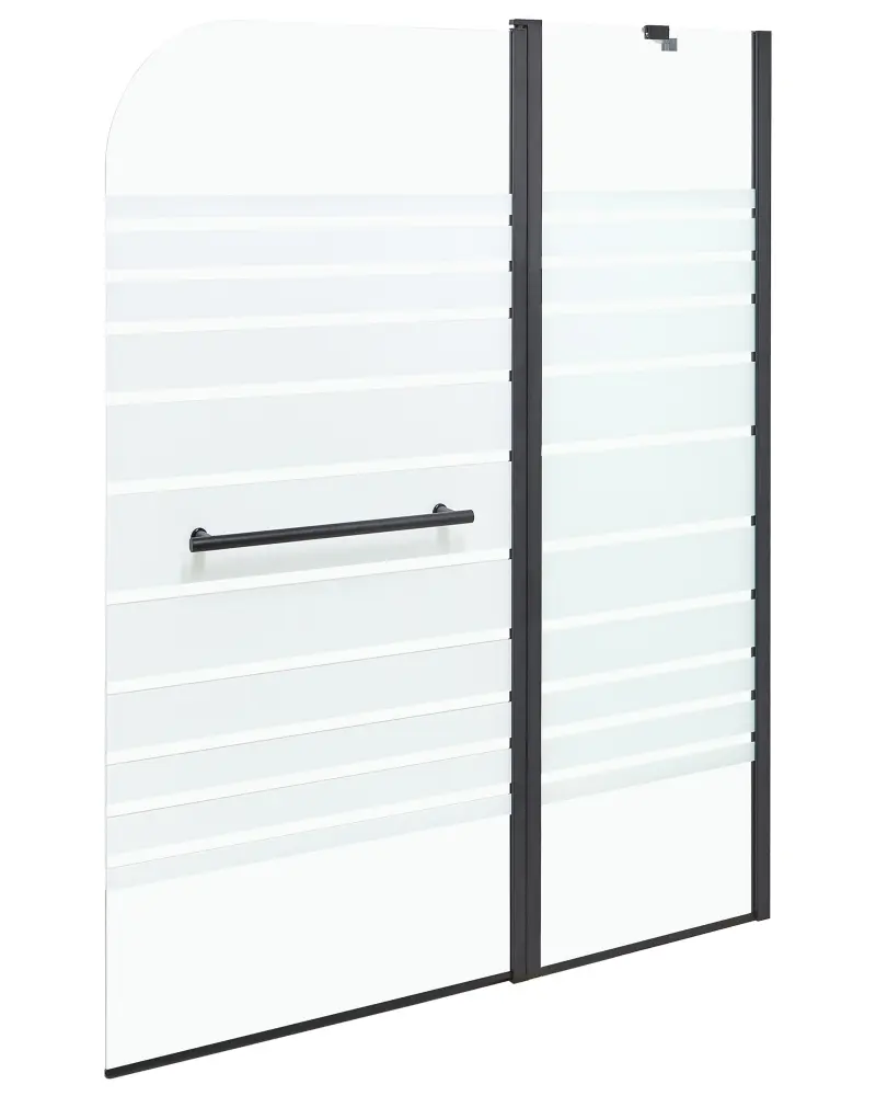 Shower Bath Screen 140 x 100 cm TUAPI Black