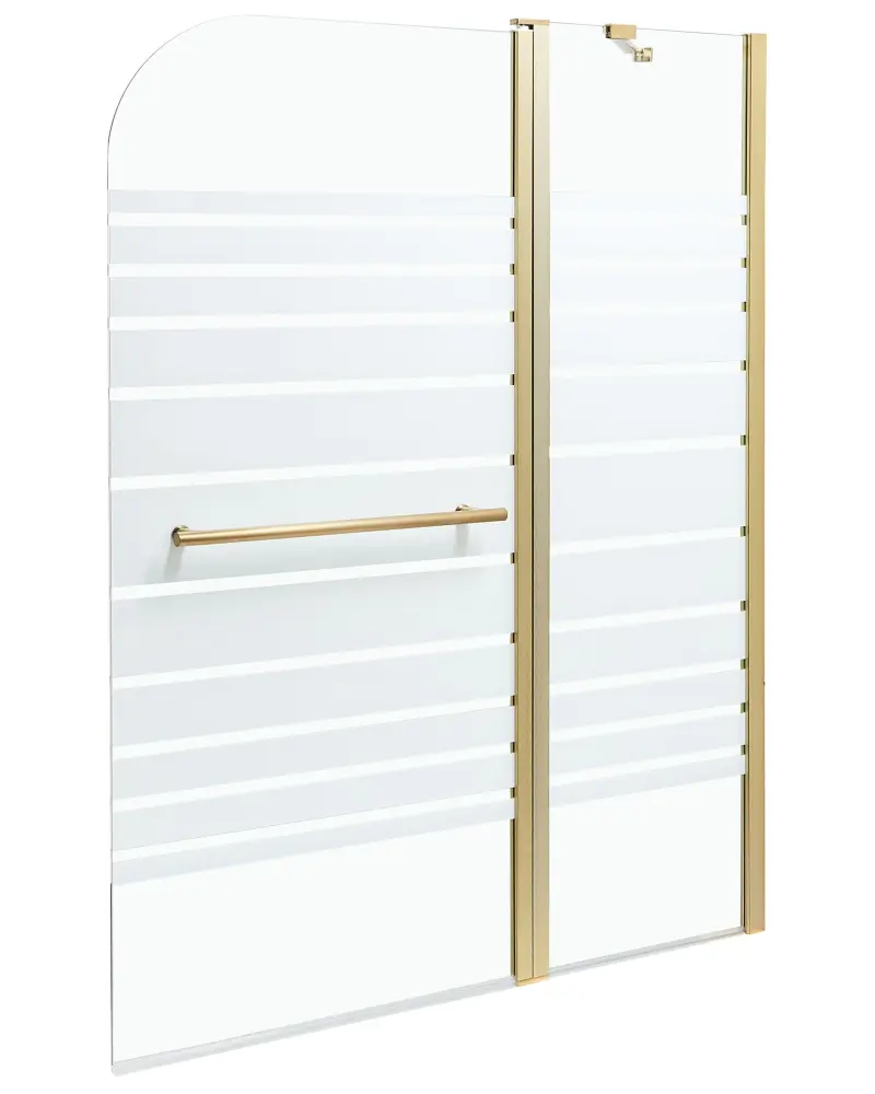 Shower Bath Screen 140 x 120 cm TUAPI Gold