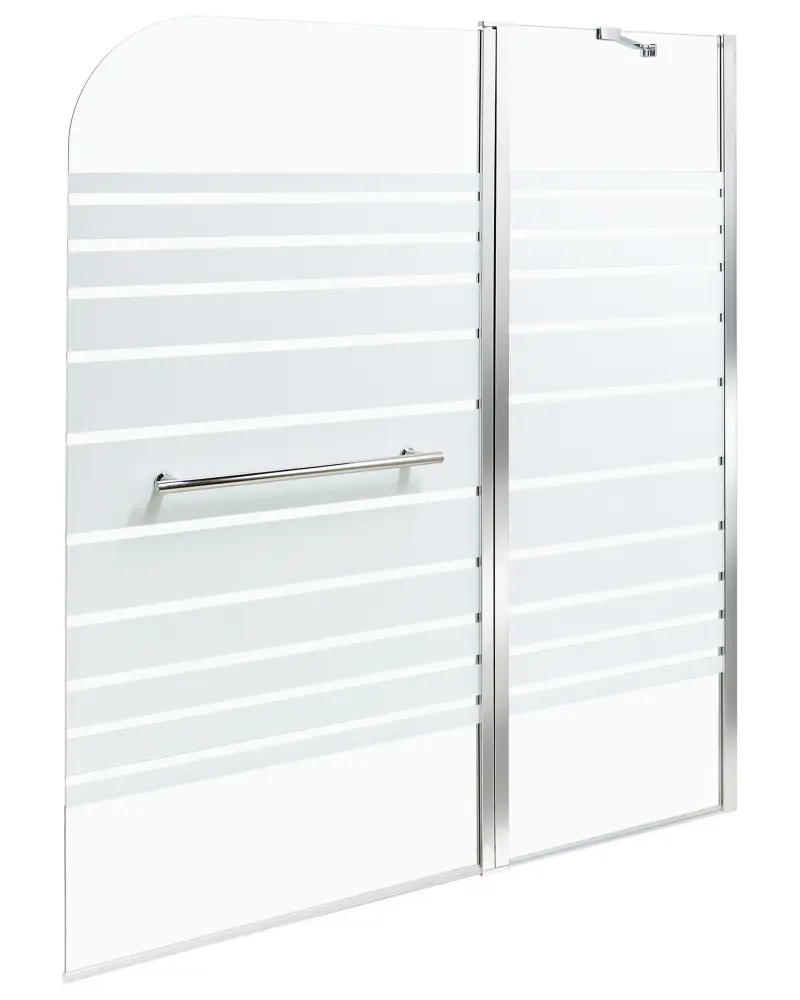 Shower Bath Screen 140 x 120 cm TUAPI Silver