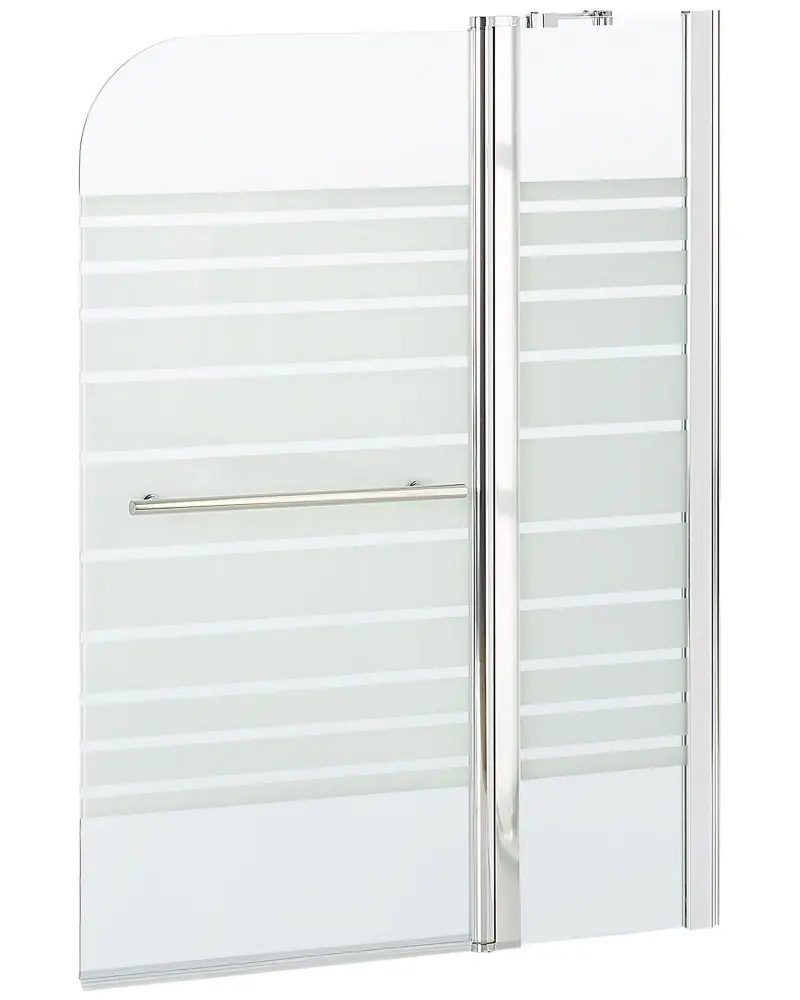 Shower Bath Screen 140 x 120 cm TUAPI II Silver