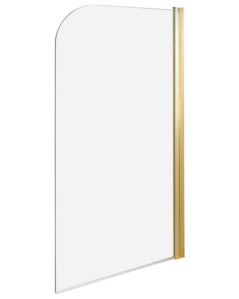 Shower Bath Screen 140 x 80 cm LAPAN Gold