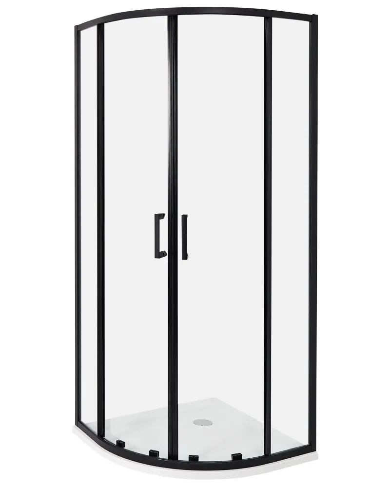 Shower Enclosure 80 x 80 x 185 cm JUKATAN Black