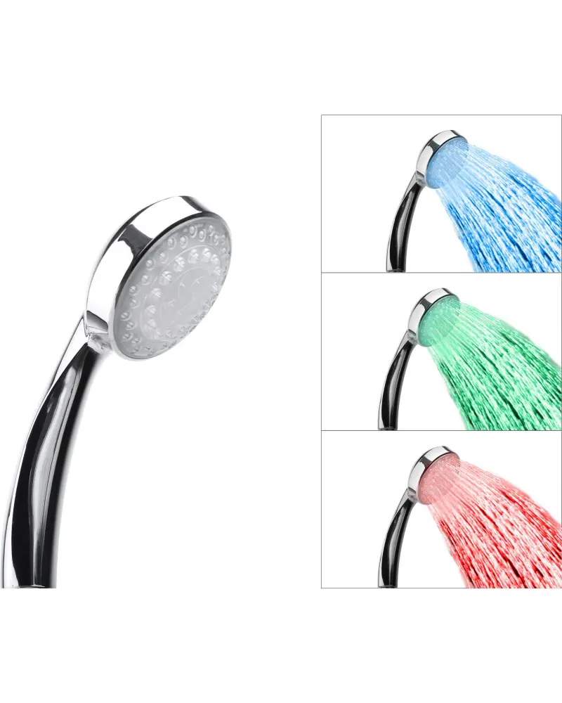 Shower Head LORDAL LED Lights Silver