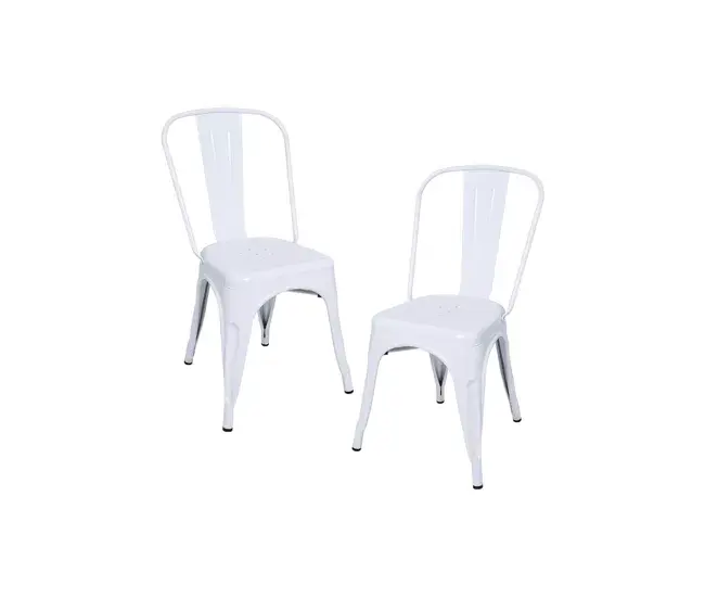 Pack 2 Sillas Torix - Blanco Resistente Manchas