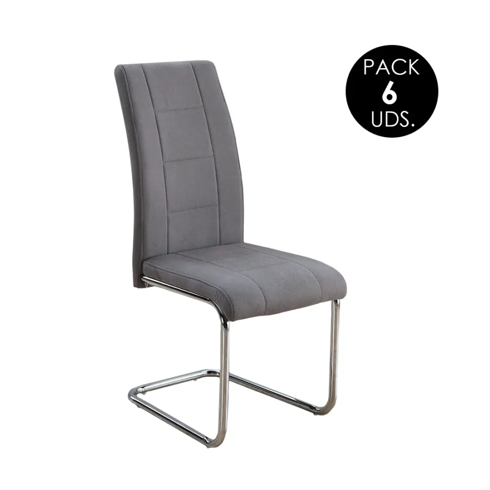 Sillas de Comedor Modernas y Confortables, San Gris para 6 Personas