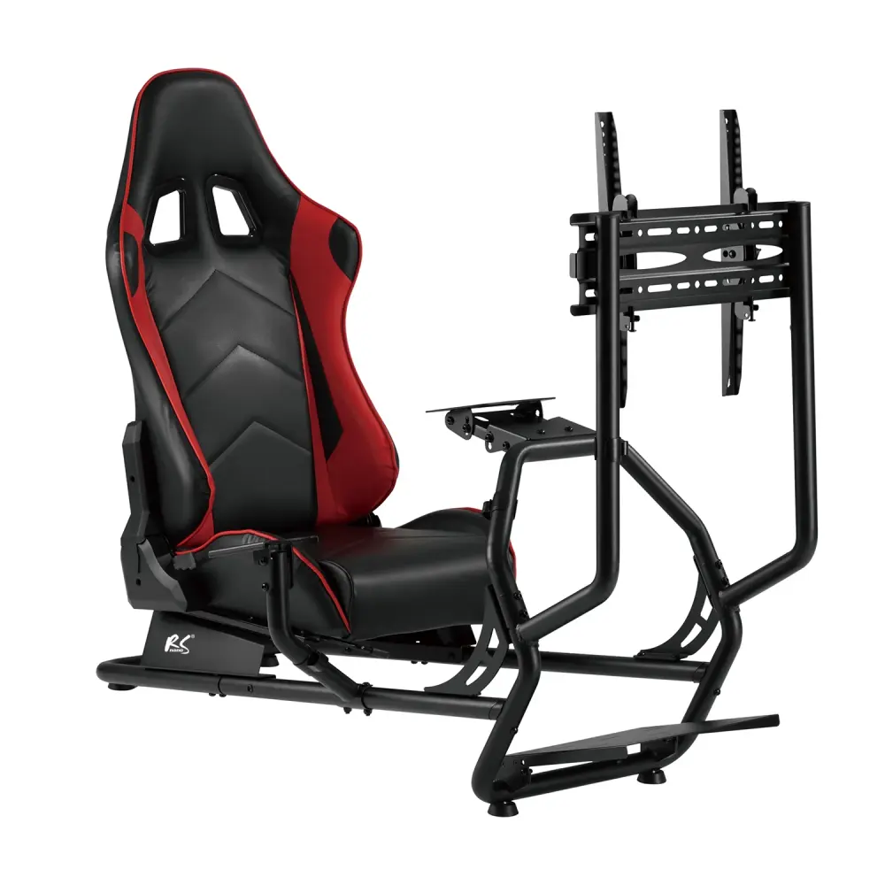 NanoRS RS160 Silla Gaming Racing Simulator Stand 3 en 1 PC Consola Gamers Funda de Cuero Sintético Soporte para Volante S...
