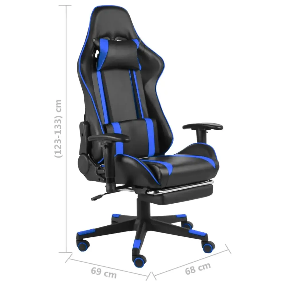 Silla gaming Power con reposapiés inclinable 123-133x68x69 cm con Soporte para TV