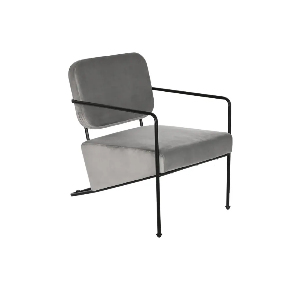 BUTACA POLIESTER METÁLICO 55X71X72 GRIS