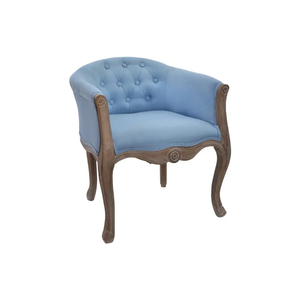 BUTACA POLIESTER RUBBERWOOD 58X56X69 AZUL