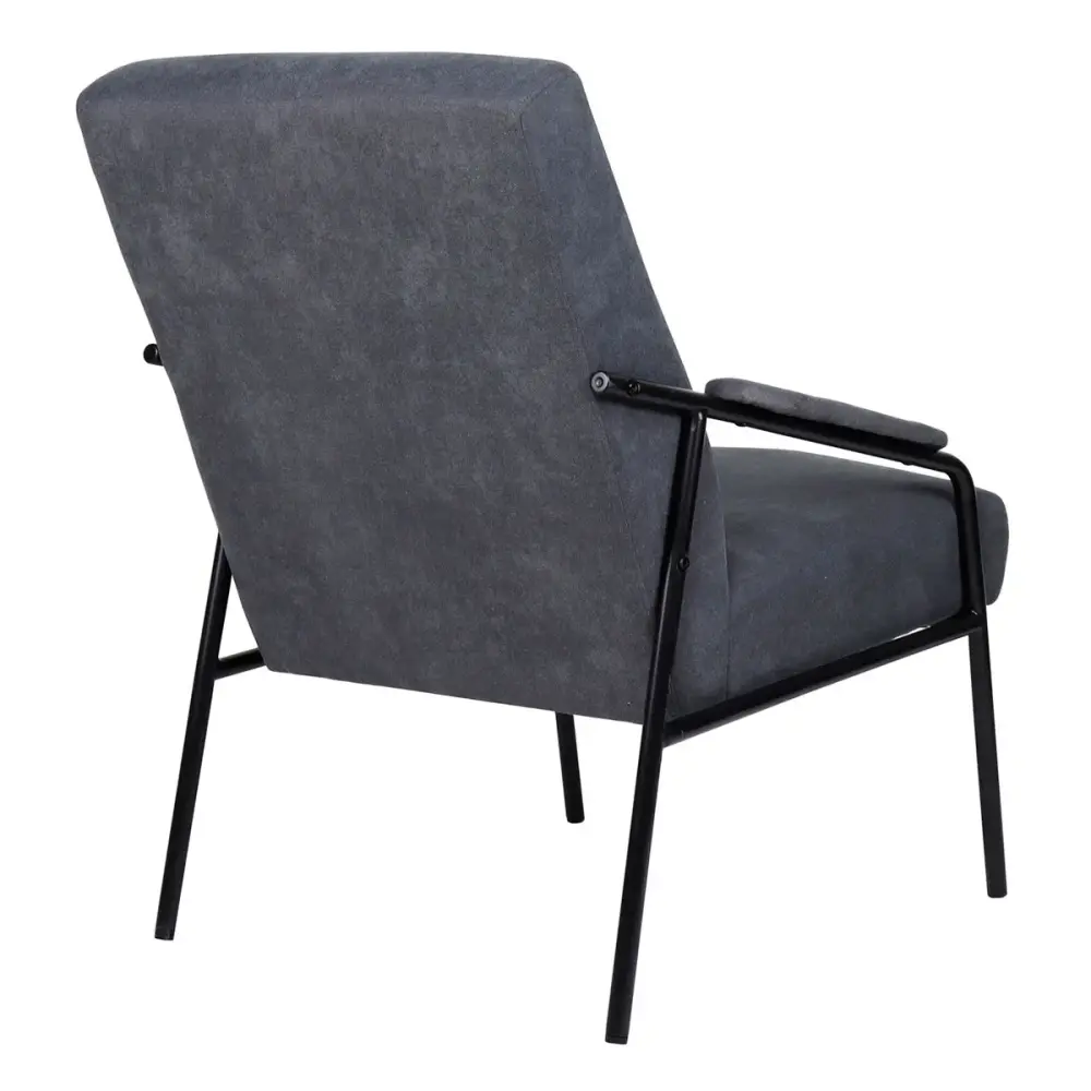 Butaca Times tapizada gris/negro 93x62x85 cm