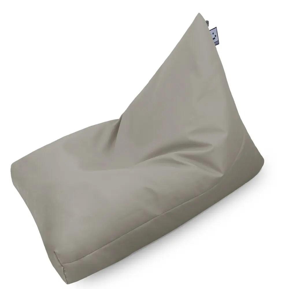 Puff pirámide polipiel exterior gris evidente xl
