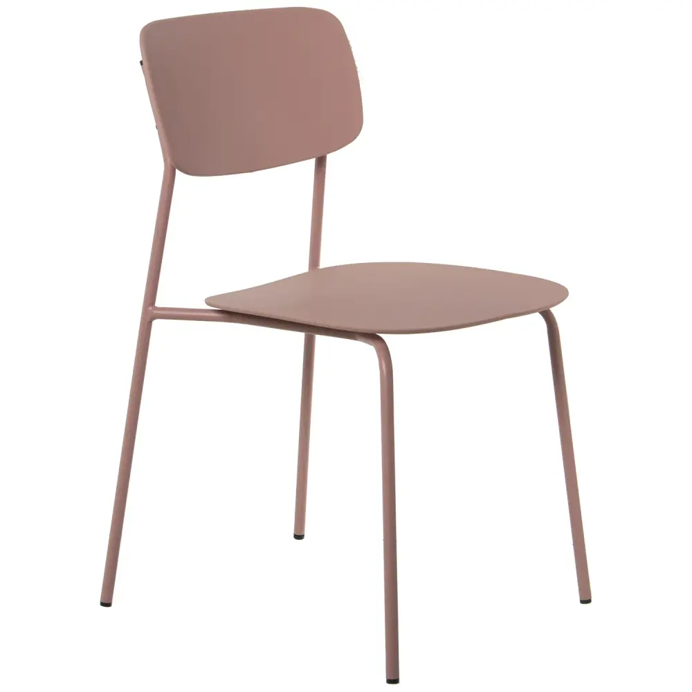SILLA PP ROSA PATAS ACERO