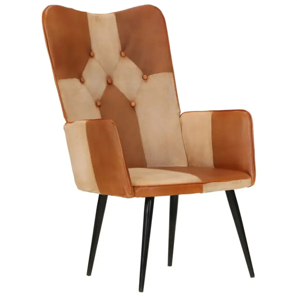 Sillón orejero Remo cuero 97x41x55 cm | Garantí de 2 ños