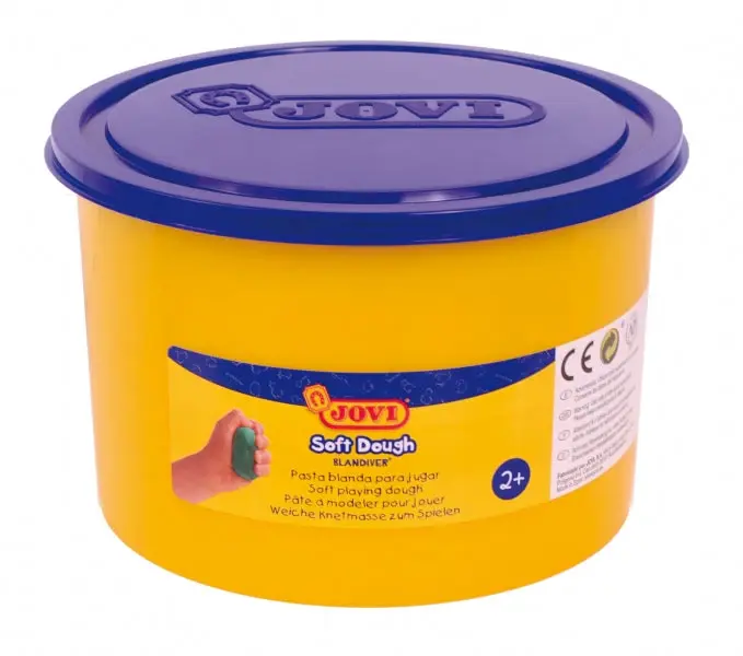 Jovi Soft Dough Blandiver Bote de Pasta de Modelaje 460gr - Blanda y Elástico - Facil de Amasar y Moldear - Ideal para In...