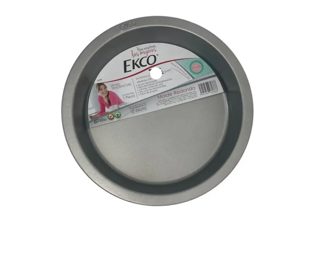 Molde Redondo para Pastel Ecko | 23 cm diámetro x 4 cm extenso – 182 g – Antiadherente y Resistente