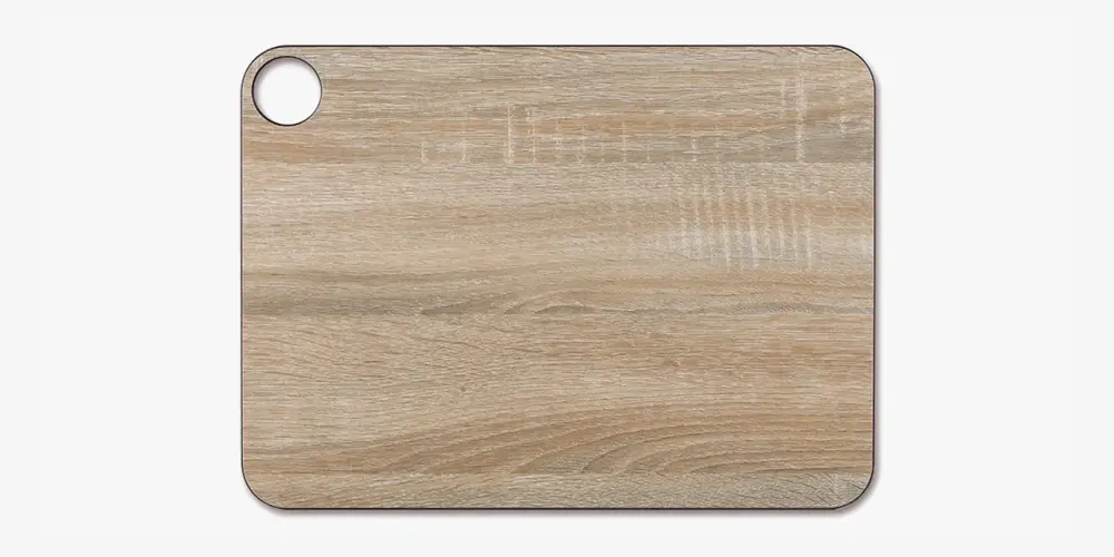 Bloque de Madera Tabla de corte marrón con colgador 377 x 277 mm