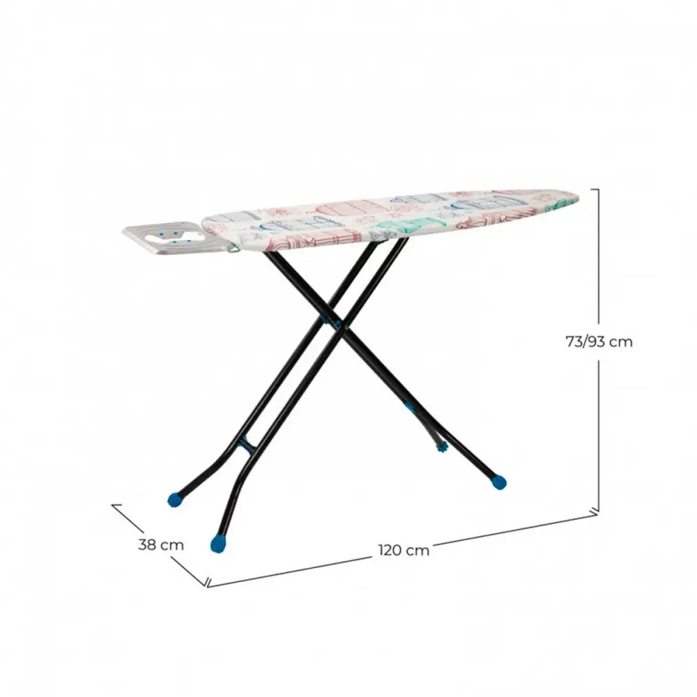 Profesional de Alta Calidad Tabla de planchar 7house estampado jaulas 73/93x120x38 cm