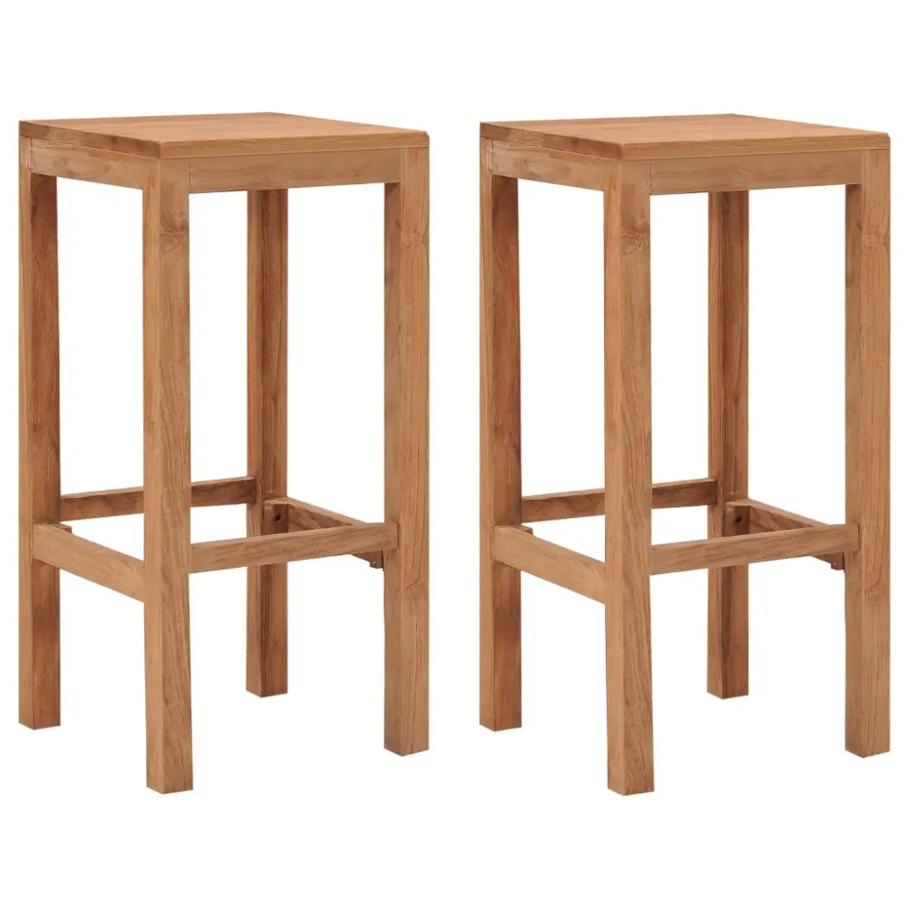 Estanterí para Botellas vidaXL taburetes de barra de cocina 2 unidades madera maciza de teca