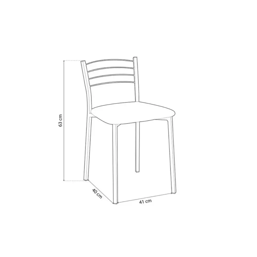 Taburete modelo 10 blanco 63x41x40 cm
