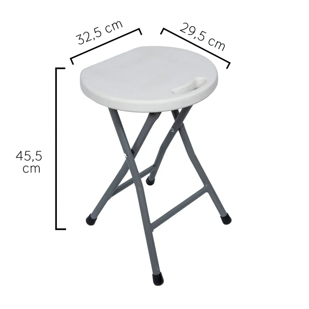 Taburete Plegable 33x30x45cm con Soporte para TV