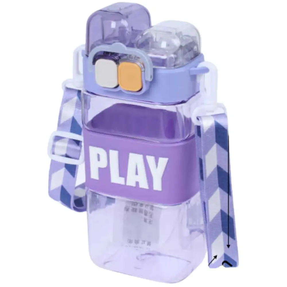 Termo Doble Boca de Plástico 570ML - Con Cuerda y Colores Variados Plástico Libre de BPA