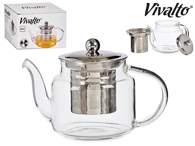 Acero Inoxidable Profesional TETERA RECTA CRISTAL SOPLADO ACERO