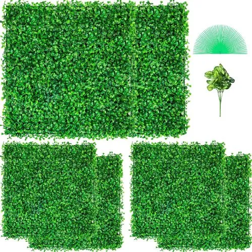 20"x20" Artificial Boxwood Panel Decor Privacy Fence Indoor, Outdoor Garden Backyard