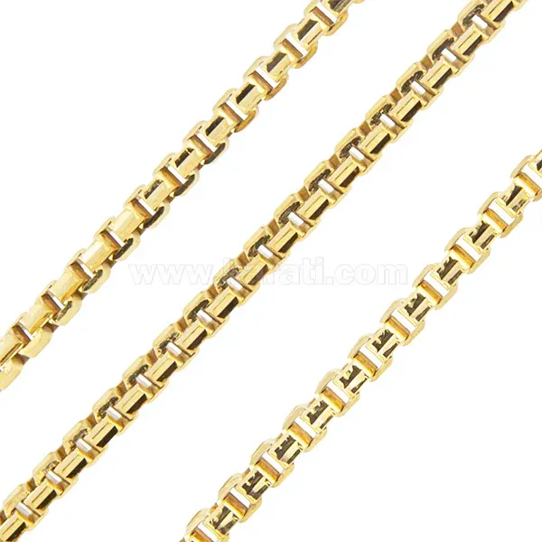 Cadena Karati Cubo Doble Diamantado 2.5mm Dorado Radiante