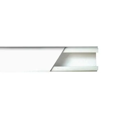 Canaleta color blanco de PVC auto extinguible de una ví, 20 x 17 tramo 2.5m (5201-01250)