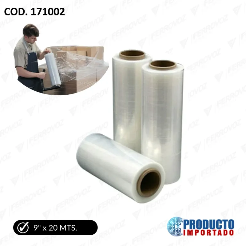 CINTA STRETCH FILM 20" x 20 um x 910 gr x ECONOMICO