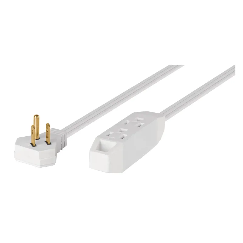 EXTENSISN DOMISTICA ATERRIZADA 2 M BLANCA CON CLAVIJA PLANA