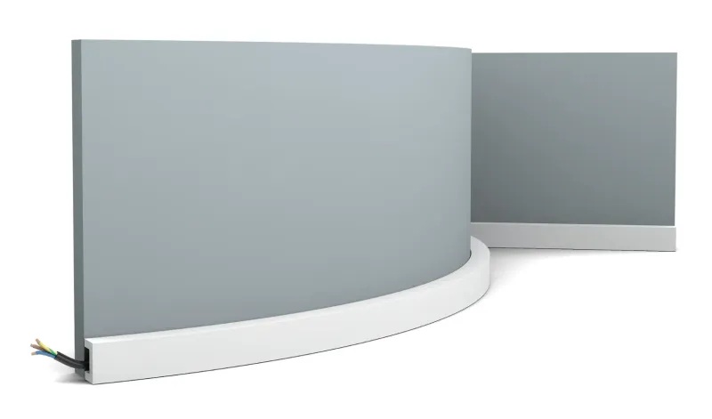 Zócalo adaptable CX190F en blanco | 30 x 20 x 2000 mm