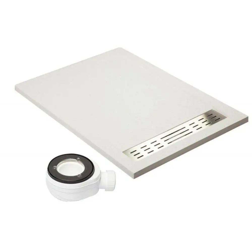 Toalla de Baño Grande Plato de ducha distinguido blanco - 100x170cm - resina con cargas minerales