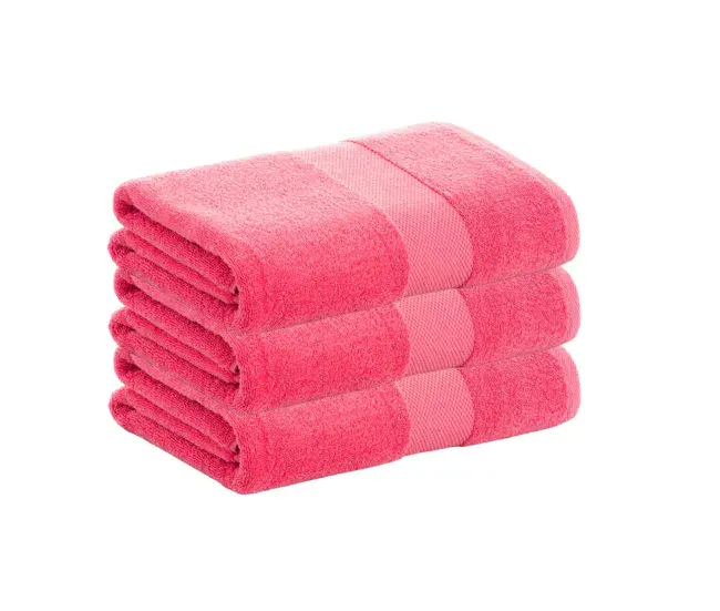 Pack 3 Toallas Rosa Ducha de Algodón Donegal 70x140 cm Algodón 100% de 500gr/m2 de Calidad con Secado extra-rápido y de...