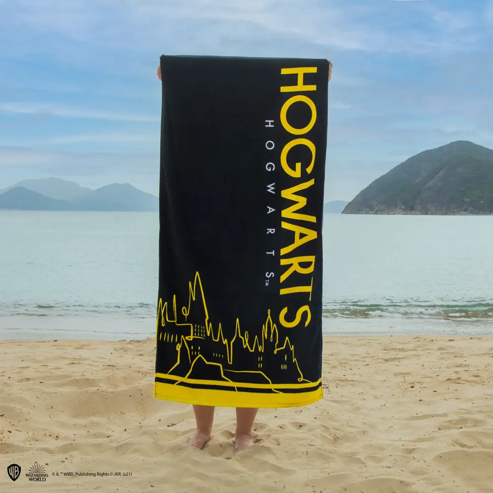 Toalla de playa Hogwarts con Borde Bordado