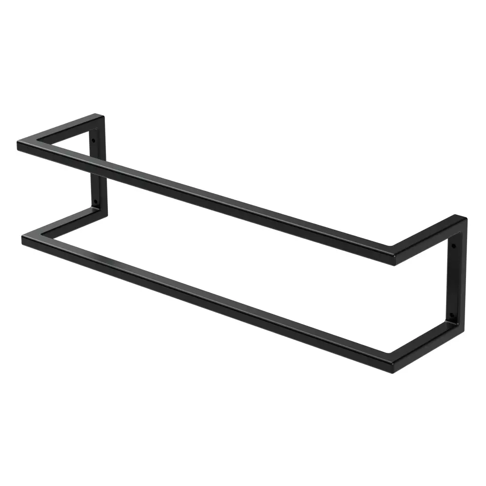 Toallero de pared 15x15x60 cm acero negro