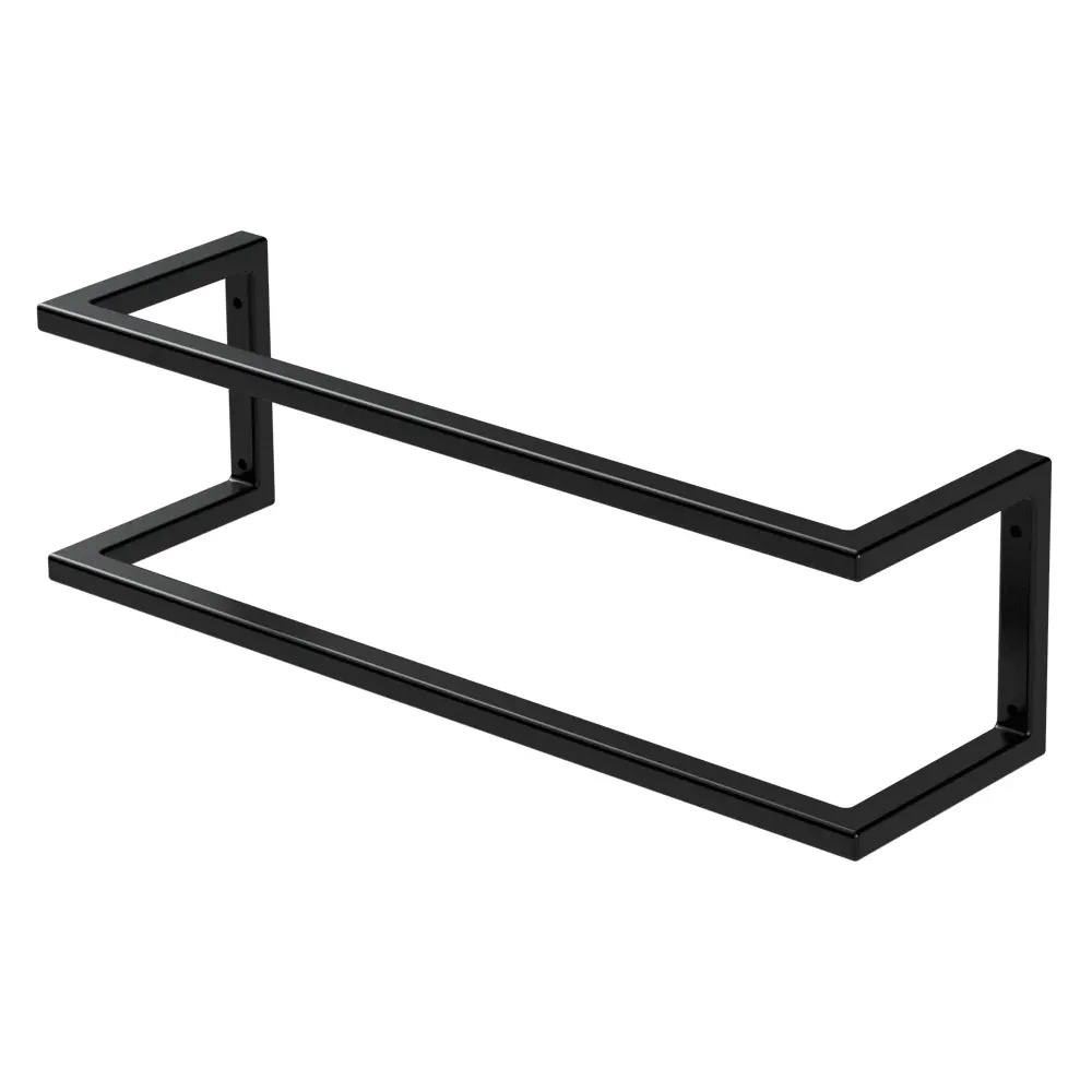 Toallero de pared 15 x 15 x 50 cm acero negro