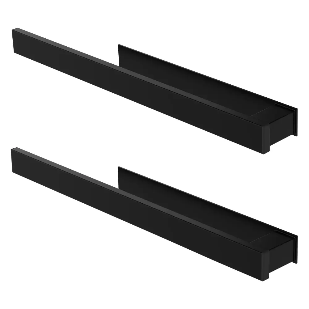 2x toalleros de pared sin taladrar 39cm alumino negro
