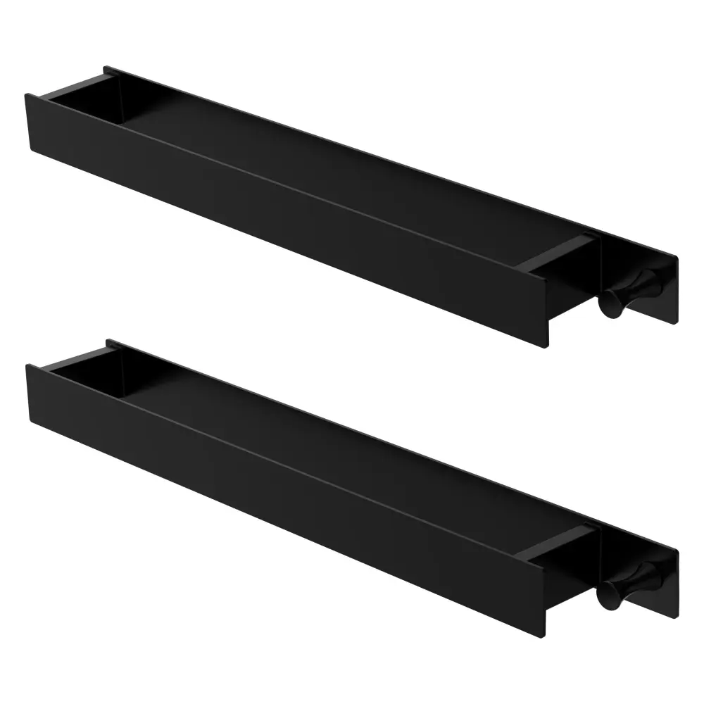 2x toalleros de pared sin taladrar 42cm alumino plata