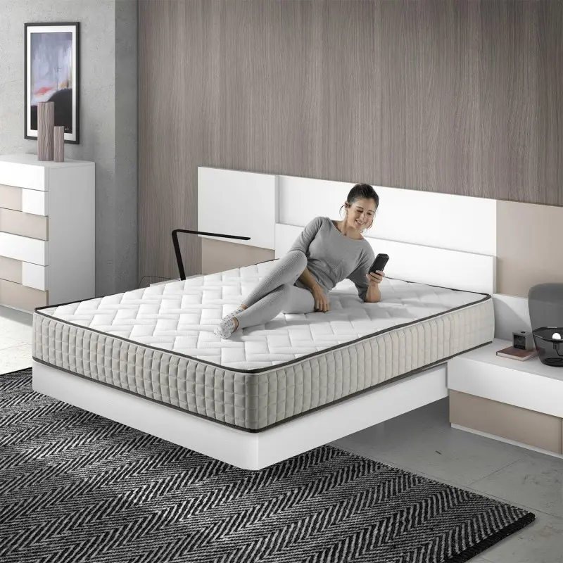 Ecode® colchón exclusivo alpes 24 cm, con tapa desenfundable y lavable 90x190