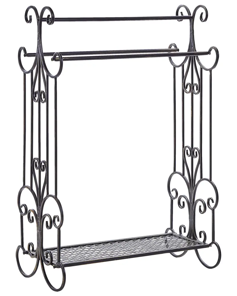 Towel Stand 60 x 90 cm Black GLADIS