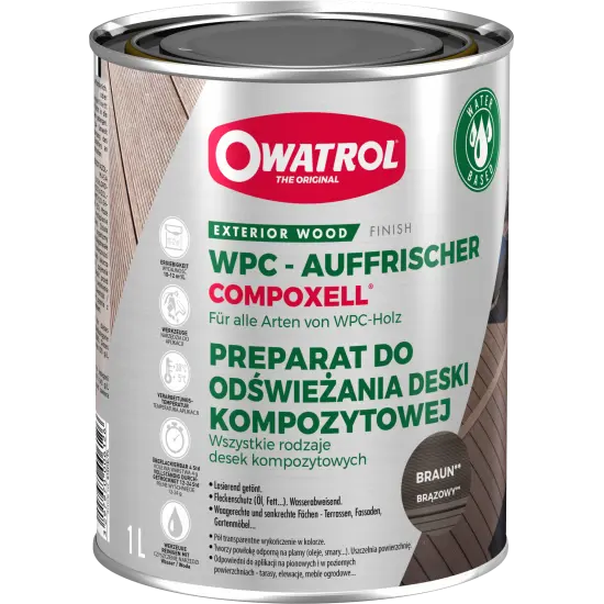 Acabado protector madera compoxell marron 1 lt Owatrol
