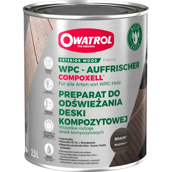 Acabado protector madera compoxell marron 2,5 lt Owatrol