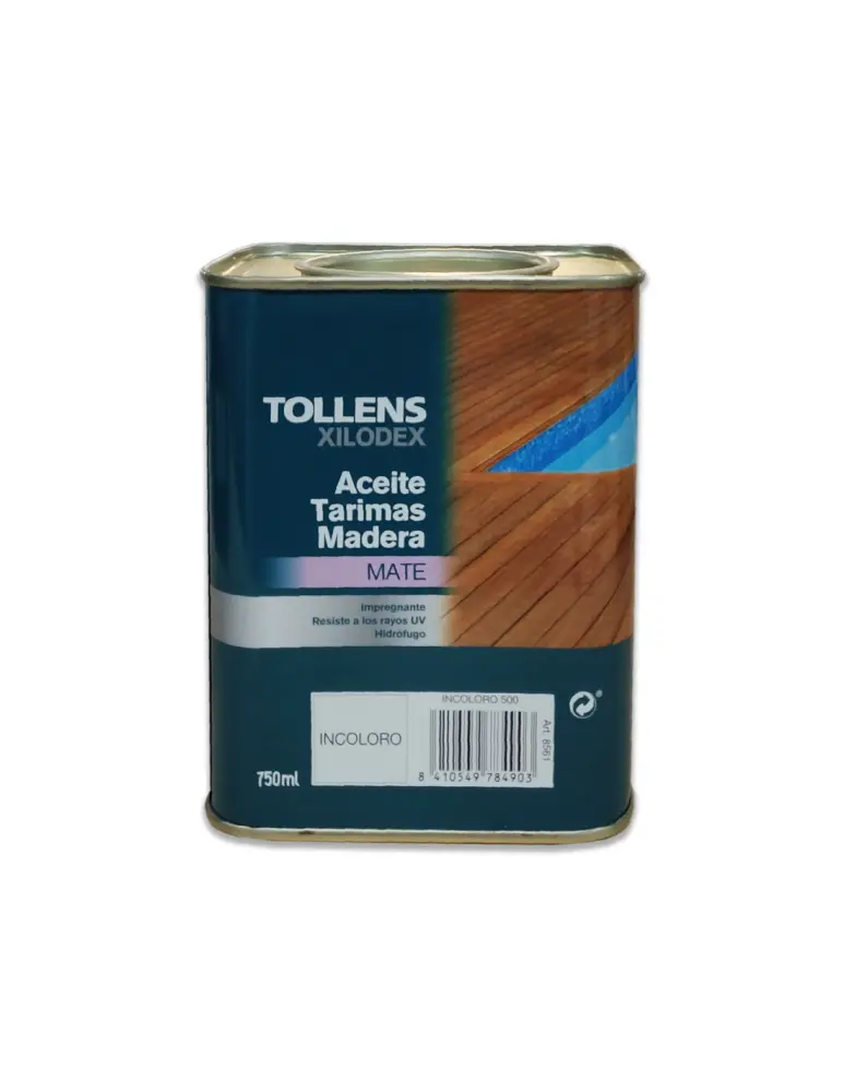 Aceite tarima madera incoloro 750 ml Tollens