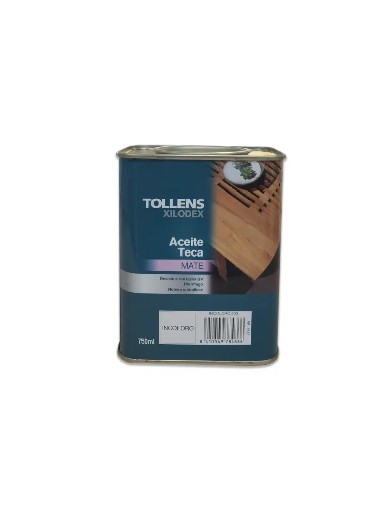 Aceite teca incoloro 750 ml Tollens