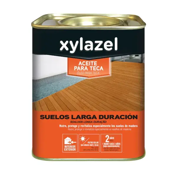 Aceite teca suelos larga duración incoloro xylazel 2,5 l